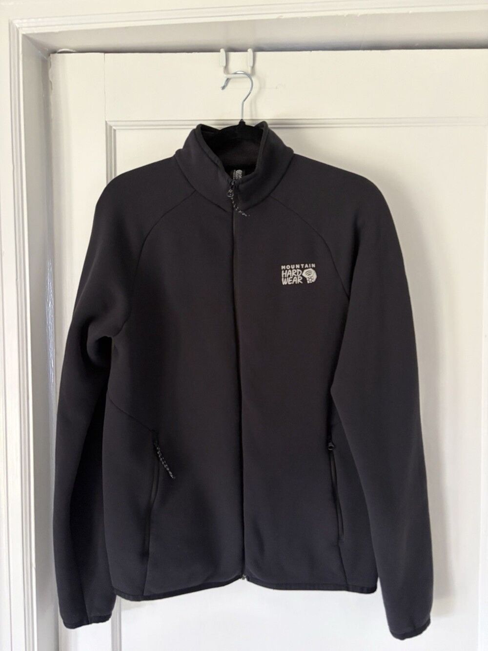 Mountain Hardwear Polartec OM4299 Soft Shell Jacket Black Small Full Zip Fleece